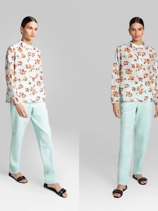 A.L.C. Tops - A.L.C. Shira Floral Print Mock Neck Blouse 1380
